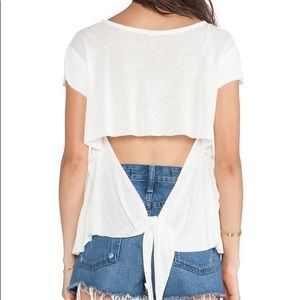 BLACK Free People Tie Back Shirt